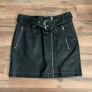 NWOT Topshop Faux Leather Skirt